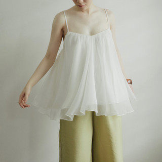   Gabyli Label  Áo hai dây dáng xoè chất tơ mỏng - DEWEA TOP 