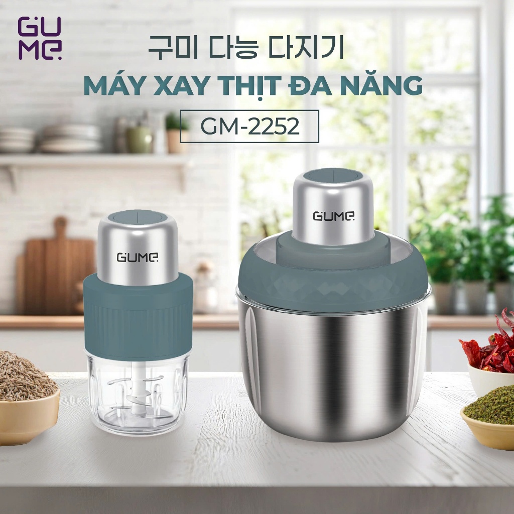 Máy xay thịt đa năng Gume Hàn Quốc-GM-2252 - Bảo hành 12 tháng