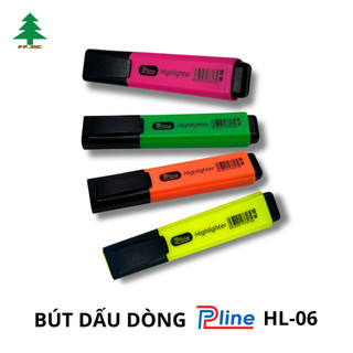 [ PLINE . HL-06 ] Bút dấu dòng dạ -  Bút highlight - Bút đánh dấu 4 màu nhanh khô, tiện lợi