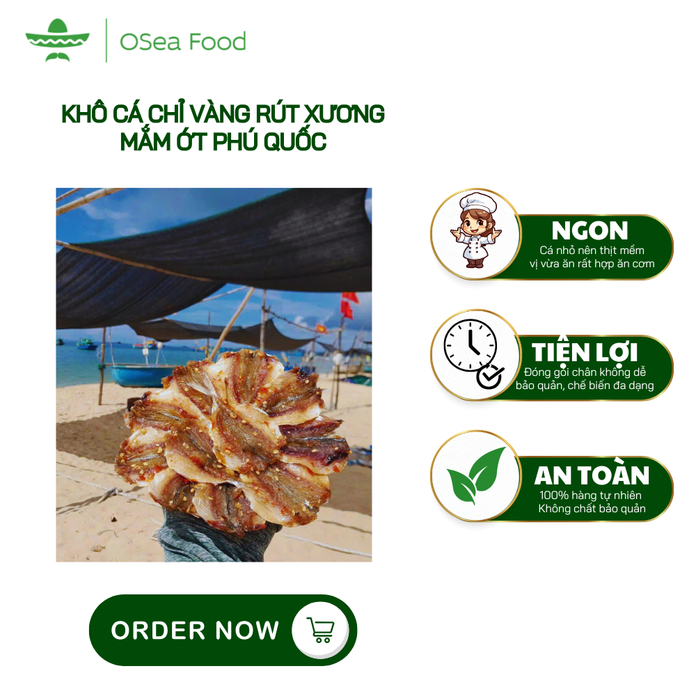 Khô Cá Chỉ Vàng Rút Xương Phú Quốc 500gram – Không Chất Bảo Quản, Phơi Nắng Tự Nhiên, Hương Vị Biển Cả Đậm Đà