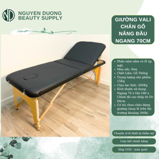 [HCM] [HÀNG CAO CẤP] Giường Vali Phun Xăm Nâng Đầu 3 Khúc Chân Gỗ / NÂNG ĐẦU