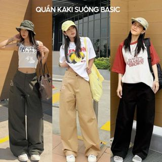 Quần KaKi Ống Suông Basic Nhà Lem, Quần Ống Rộng KaKi Nhiều Màu, Có Size Cho Nấm Lùn, Big Size, Nhận Đặt Size Riêng