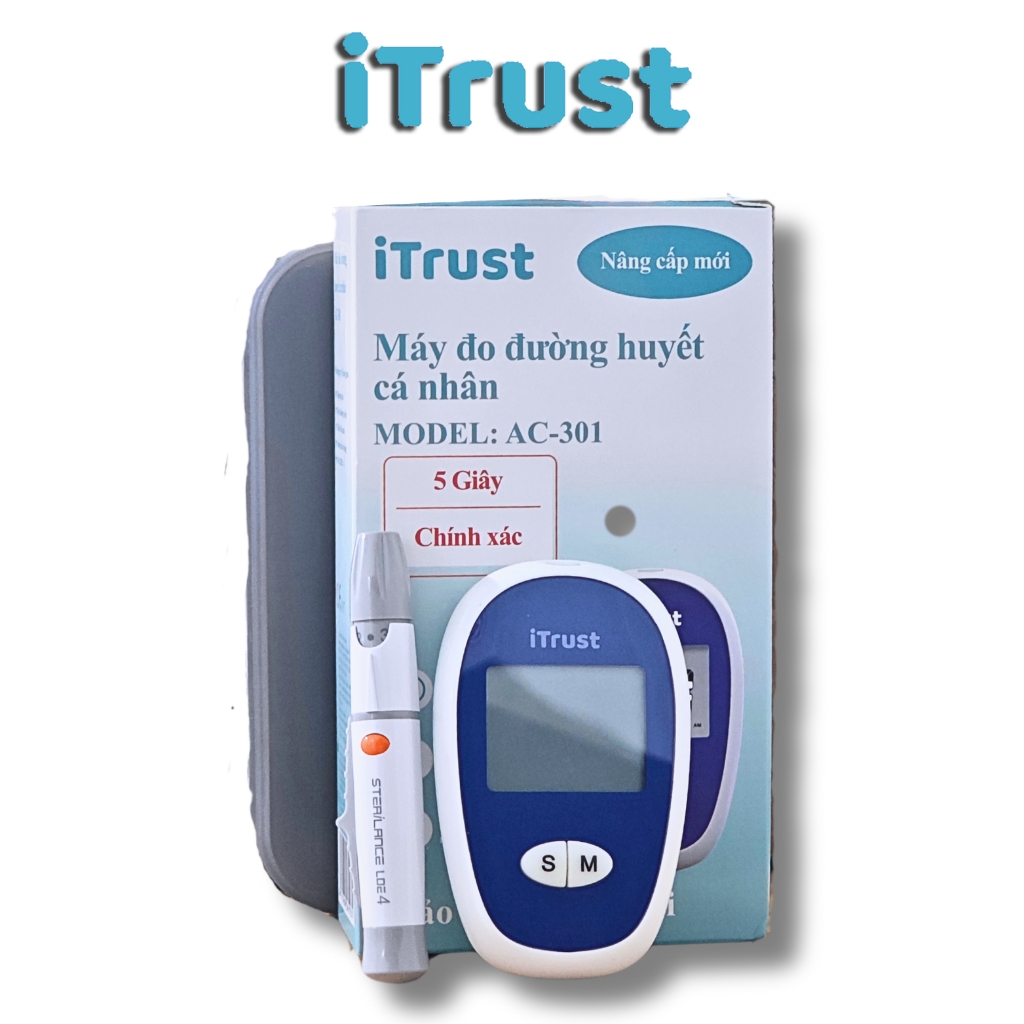 Máy Đo Đường Huyết Chính Hãng Itrust AC-301 Giá Rẻ ( không kèm kim và que )