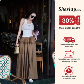BAE SKIRT - Chân váy nhún dài nhiều màu SHE SLAY - Kate BB cao cấp, có lớp lót lụa mềm mịn,form xòe bồng.