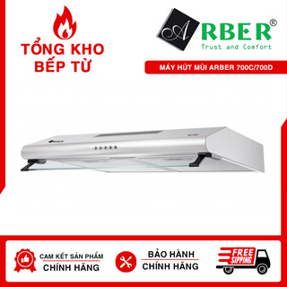Máy hút mùi ARBER AB-700D Máy hút mùi kiểu dáng gắn tủ, thân vỏ inox không rỉ, bảo hành 2 năm