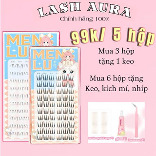  Mi giả Menglu mỏng nhẹ tự nhiên trang điểm mắt to tròn chính hãng 