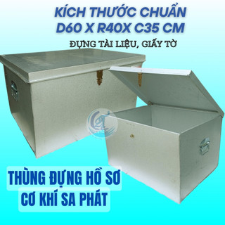  Kích thước 60x40x35. Thùng tôn đựng hồ sơ tài liệu thùng đựng đồ giấy tờ  bìa còng Thùng sắt 