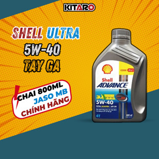 Nhớt xe tay ga Shell Advance Ultra Scooter 5W40 800ml, Nhớt tổng hợp cao cấp, êm máy, giảm nhiệt