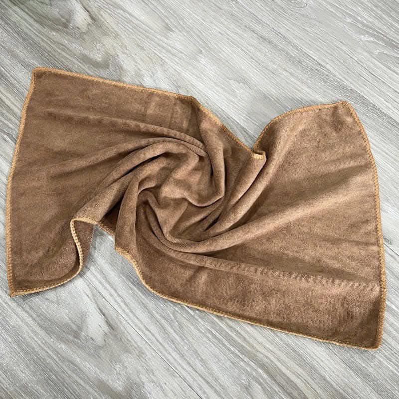 Khăn gội đầu màu nâu tây 35*75cm