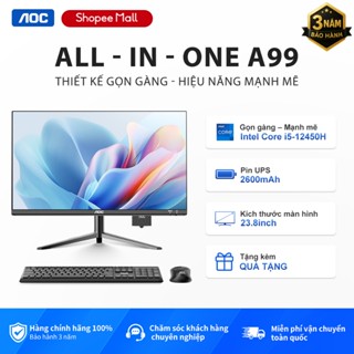 Máy tính All In One AOC A99 i5 - 12450H 16GB 512GB SSD Màn hình 23.8 Inch Pin UPS tháo rời