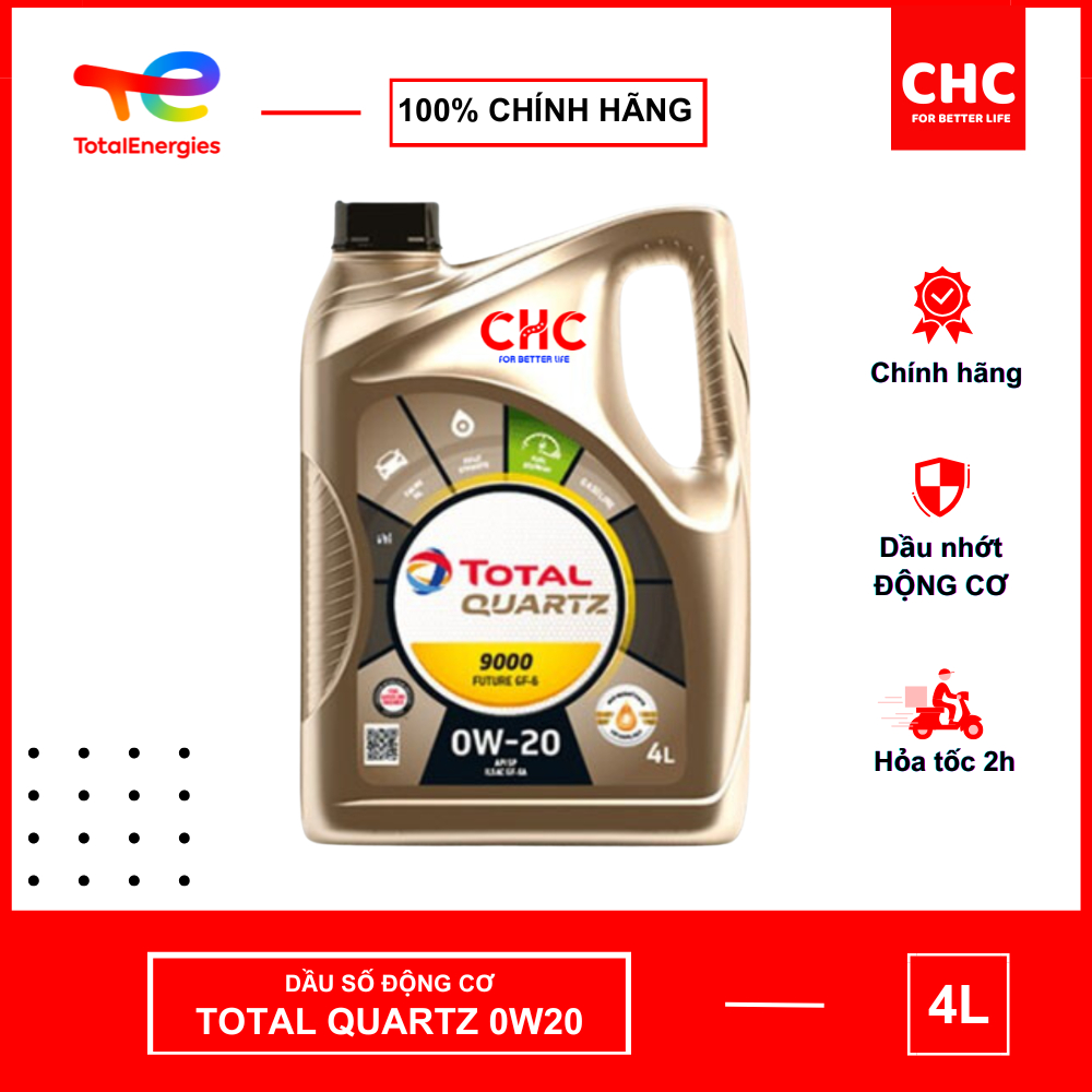Dầu nhớt Total Quartz 9000 0W20 SP (Sản xuất tại Singapore)