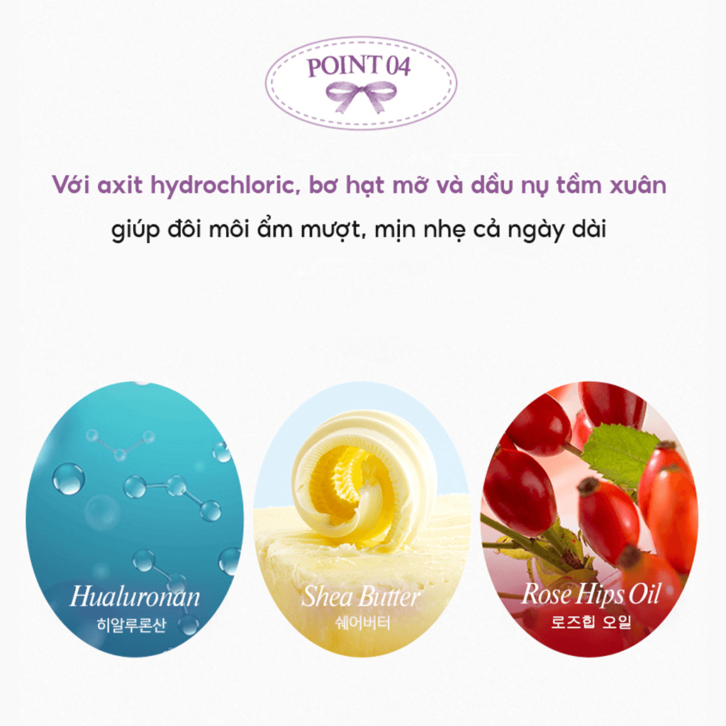 [FORENCOS] Son Kem Lâu Trôi Bisou Tattoo Velvet Tint Hỗ Trợ Môi Mềm Mịn 4g | BigBuy360 - bigbuy360.vn