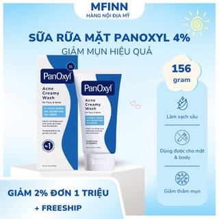  PanOxyl - Sữa rửa mặt cho da mụn PanOxyl Creamy Acne Wash - 4% Benzoyl Peroxide - mfinn 