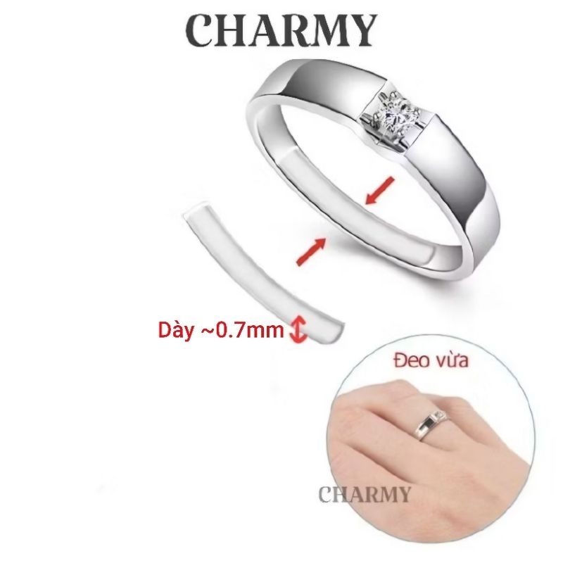 Miếng Đệm Điều Chỉnh Kích Thước Nhẫn PK144 - Đệm nhẫn bị rộng (Ko có keo) Giúp Điều chỉnh size nhẫn - Charmy