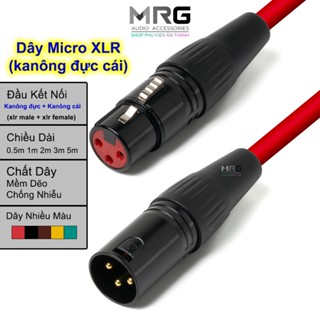 Dây 2 Đầu Canon Đực Cái Màu Đỏ, dài 0.5m-1m-2m-3m-5m, giá 1 dây. DJ-CN