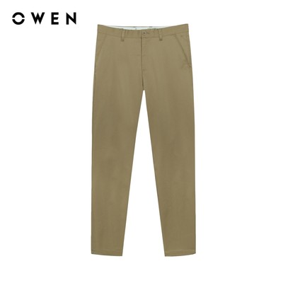Owen - Quần khaki Slim Fit QKS241325 màu Be đậm chất liệu Poly recycled (Renu)