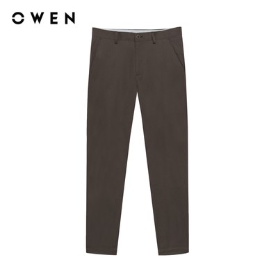 Owen - Quần khaki Slim Fit QKS241320 màu Nâu chất liệu Poly recycled (Renu)