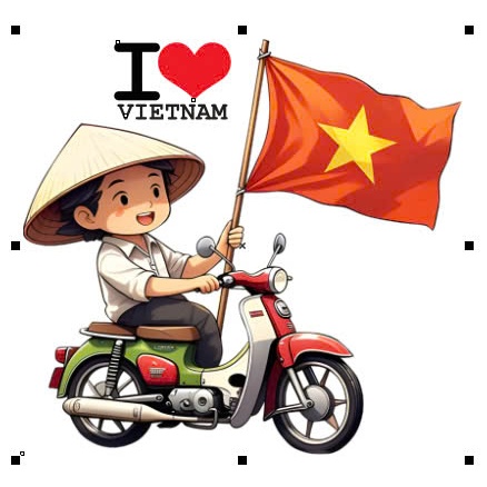 Tem Decan, miếng dán Sticker chống nước Việt Nam Yêu Nước