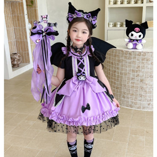 [HỎA TỐC] Váy công chúa Kuromi cho bé gái Halloween Váy Kuromi sinh nhật cho bé gái