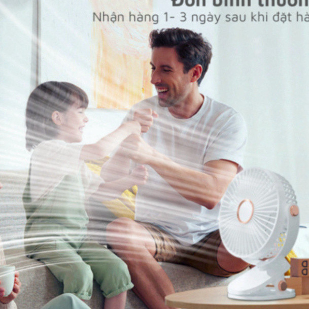 Quạt Tích Điện Mini Kẹp Bàn Văn Phòng, Đèn LED, Pin Trâu Cao Cấp – Quạt Để Bàn Tiện Dụng Sạc Type-C | BigBuy360 - bigbuy360.vn