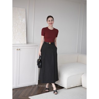 Áo thun nữ HAGOO dáng ôm body chất liệu cotton cộc tay cổ tròn phong cách basic 3 màu [A121]