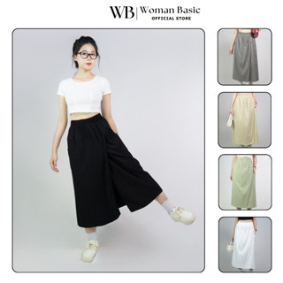Quần giả váy bigsize xẻ tà cao cấp nữ GV05 Quần lửng ống rộng che khuyết điểm eo đùi tôn dáng thon gọn nhiều màu