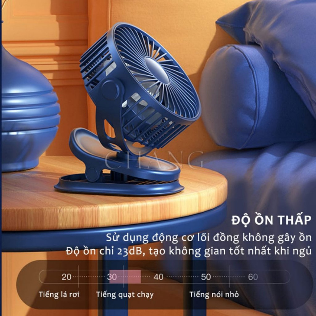 Quạt Tích Điện Mini Kẹp Bàn Văn Phòng, Đèn LED, Pin Trâu Cao Cấp – Quạt Để Bàn Tiện Dụng Sạc Type-C | BigBuy360 - bigbuy360.vn