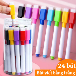  Bút viết bảng trắng xóa được nhiều màu có nam châm tiện lợi bộ bút lông viết bảng trắng cho bé 