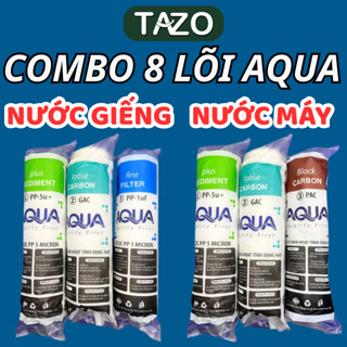Bộ Lõi Lọc Nước Aqua - Lõi Lọc Thô 1 2 3 Lọc Nước Sinh Hoạt, Nước Uống Trực Tiếp - TAZO