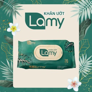 [HÀNG TẶNG KHÔNG BÁN] Khăn ướt Lamy cho bé, gói 20 tờ, không mùi không parabens, an toàn nhỏ gọn.