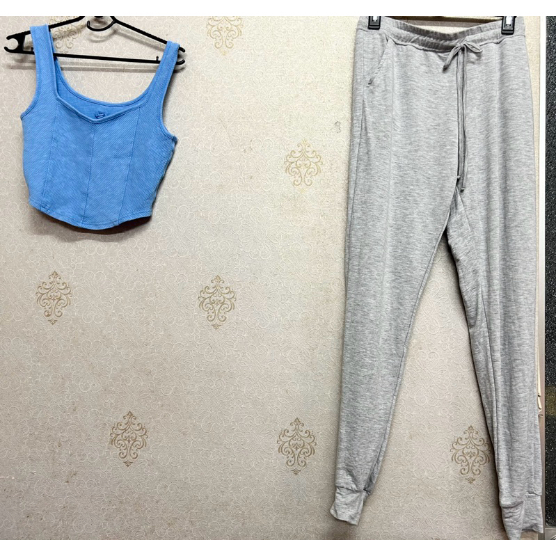 Quần thun xám nhạt jogger vnxk