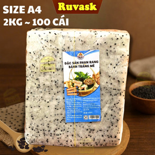 Bánh Tráng Mè Đen Phan Rang Loại 1 Nhúng Nước Cuốn Dẻo Dai - Bánh Tráng Mè Nhúng Đặc Sản Ninh Thuận - Bánh Tráng Ruvask