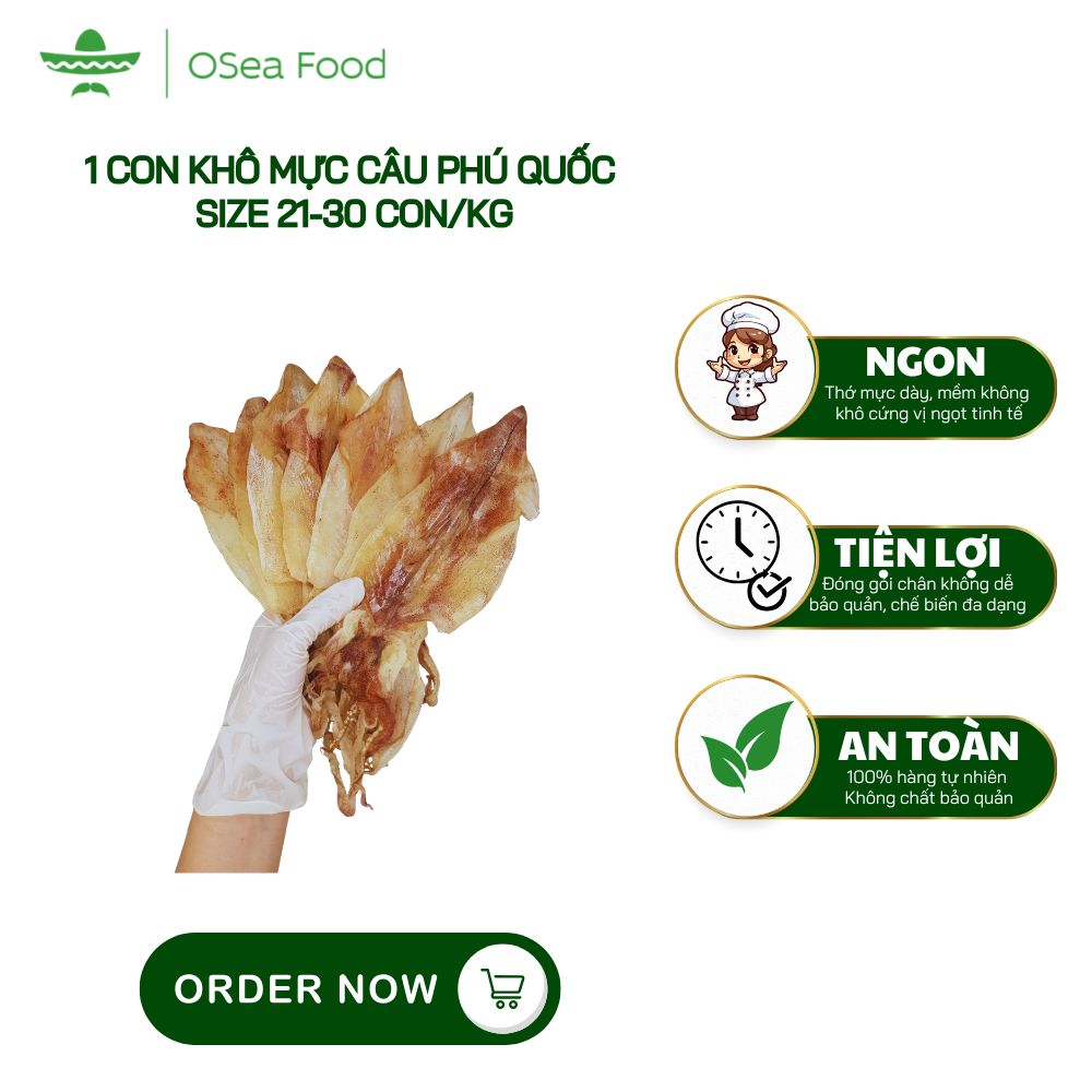 1 Con Mực Câu Size 21-30 Con/kg Mực Khô Cao Cấp - Quà Biếu Tặng Đối Tác Nước Ngoài - Hàng Siêu Hiếm