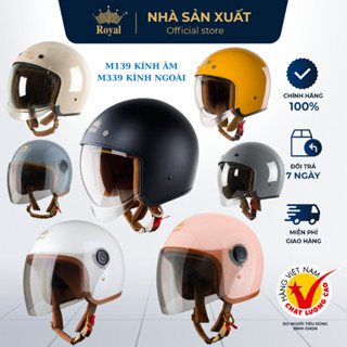  Mũ Bảo Hiểm Royal Chính Hãng 3 4 Kính Âm M139 Nón Bảo Hiểm Chính Hàng M339 Kính Ngoài Hợp Nam Nữ An Toàn 