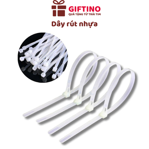 Túi dây rút nhựa tiện dụng, dây rút 2 tấc, dây thít nhựa dài 10cm, túi 50 cái - GIFTINO