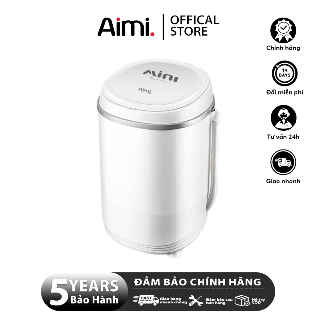 Máy Giặt Mini Tự động 80%, Giặt, Vắt, Sấy - Máy Giặt Mini ,Aimi Tặng Dầu Giặt,CHÍNH HÃNG