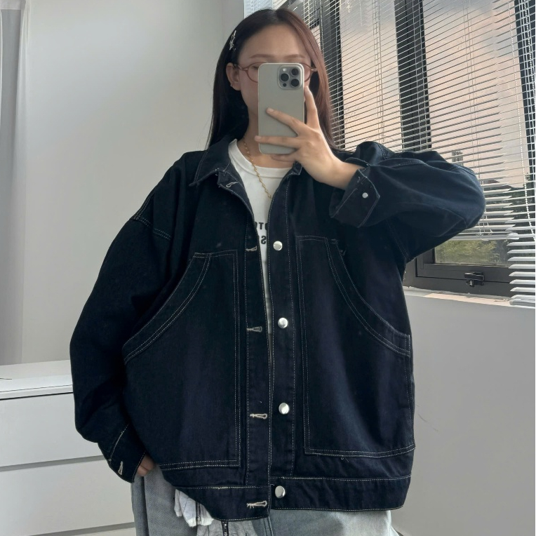 [Sản Phẩm Mới] SSSTORE.Aesthetic | Áo Khoác Jeans Túi Rộng Form Unisex - Basic Local Brand Nam Nữ | BigBuy360 - bigbuy360.vn