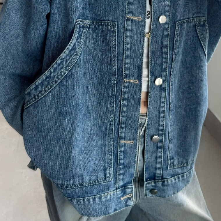 [Sản Phẩm Mới] SSSTORE.Aesthetic | Áo Khoác Jeans Túi Rộng Form Unisex - Basic Local Brand Nam Nữ | BigBuy360 - bigbuy360.vn