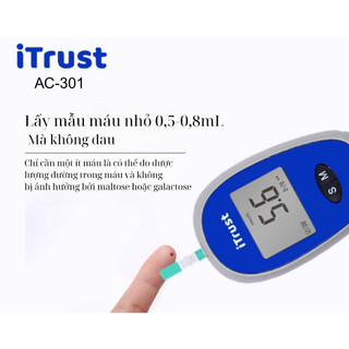 Máy Đo Đường Huyết Chính Hãng Itrust AC-301 Giá Rẻ ( không kèm kim và que )