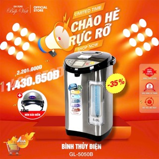 [ DEAL HOT ] Bình Thuỷ Điện Chính Hãng GALI 5050B – 5 Lít – Giữ Ấm, Đun Sôi Nhanh – BH 24 Tháng
