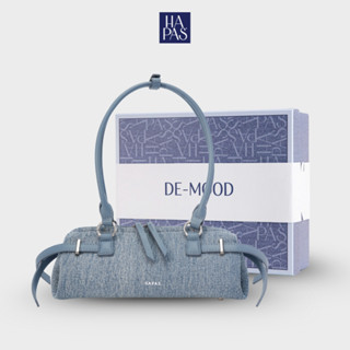 Bộ Quà Tặng Túi Xách Nữ Đeo Vai Bubbly HAPAS Vải Jean Size 26 - TDV250364