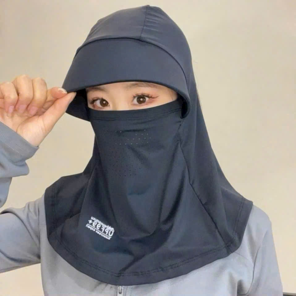 Mũ khẩu trang chống nắng nữ thoáng khí Mũ khẩu trang chống nắng có khăn choàng tiện lợi mẫu mới nhất