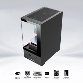Vỏ Case COOLERPLUS EX32 BLACK (Lựa chọn Fan)