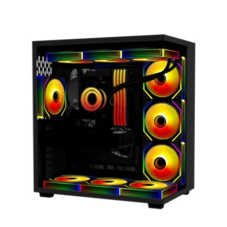 Prims 6MAX ARGB - Quạt tản nhiệt máy tính 12cm - Fan led vô cực full 3 viền sync cả Main và Hub