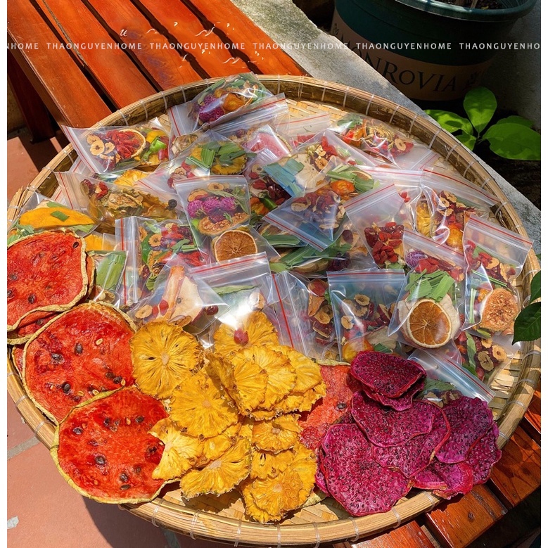 Trà hoa quả detox (lựa quả ngọt và thơm mới sấy)