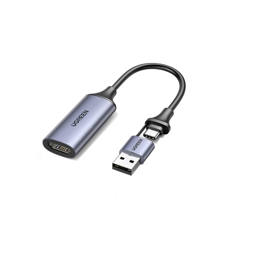 Cáp ghi hình HDMI to USB A/ USB C Video Capture Card Ugreen 40189 ( Ghi hình, Livestream )