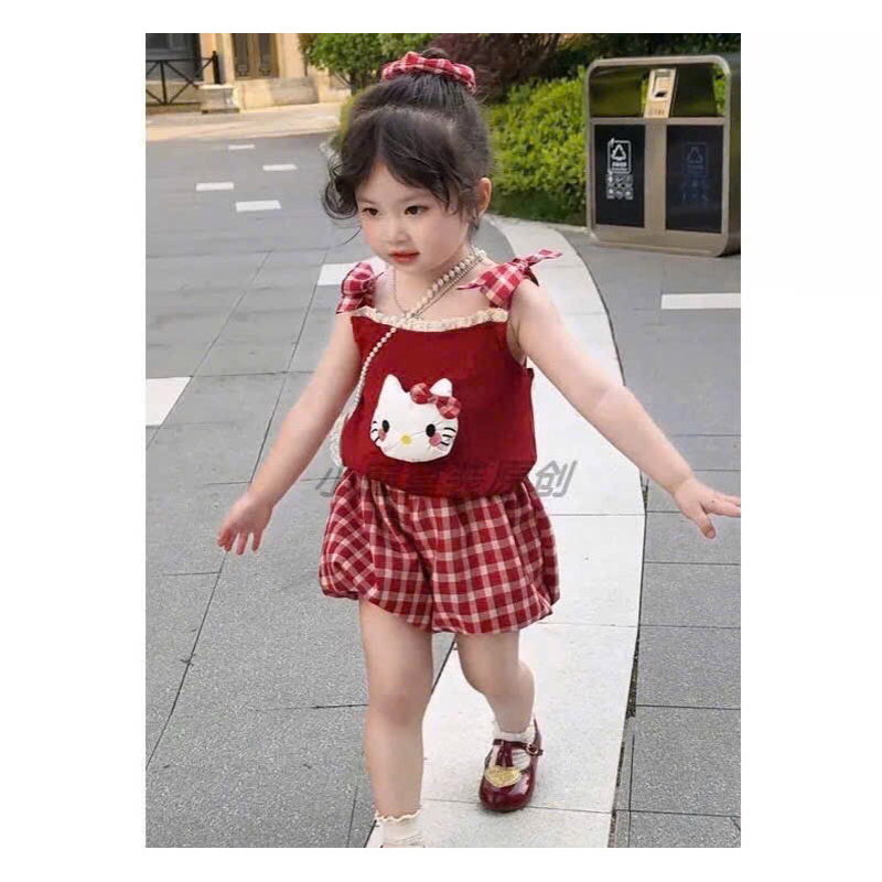 Sét bộ helo kitty quần bí