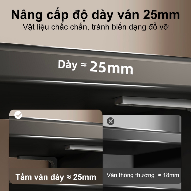 HEINO Bàn Trang Điểm 2in1 Gỗ Đen - Tủ Đầu Giường Đa Năng Thiết Kế Hiện Đại Hot Kèm 6 Ngăn Kéo | BigBuy360 - bigbuy360.vn