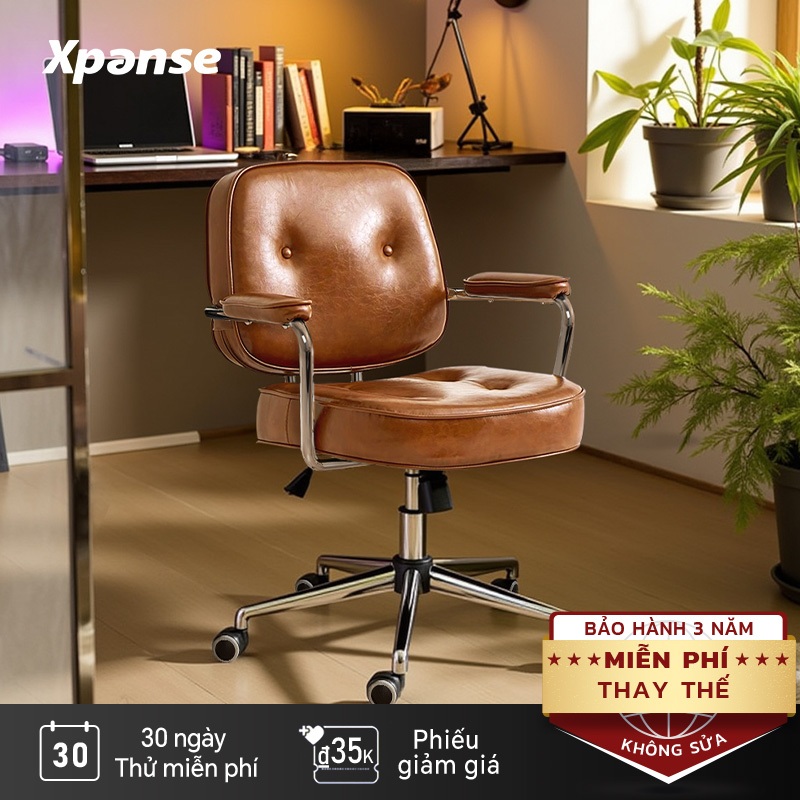 【Bán Chạy 15K+】Xpanse 005 ghế làm việc xoay văn phòng đốc đệm êm Phong cách retro  ghế giám đốc ghế trang điểm | BigBuy360 - bigbuy360.vn
