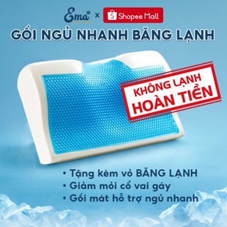 Gối cao su non chống đau mỏi cổ vai gáy EMA - Thiết kế công thái học kết hợp Gel lạnh giúp ngủ nhanh